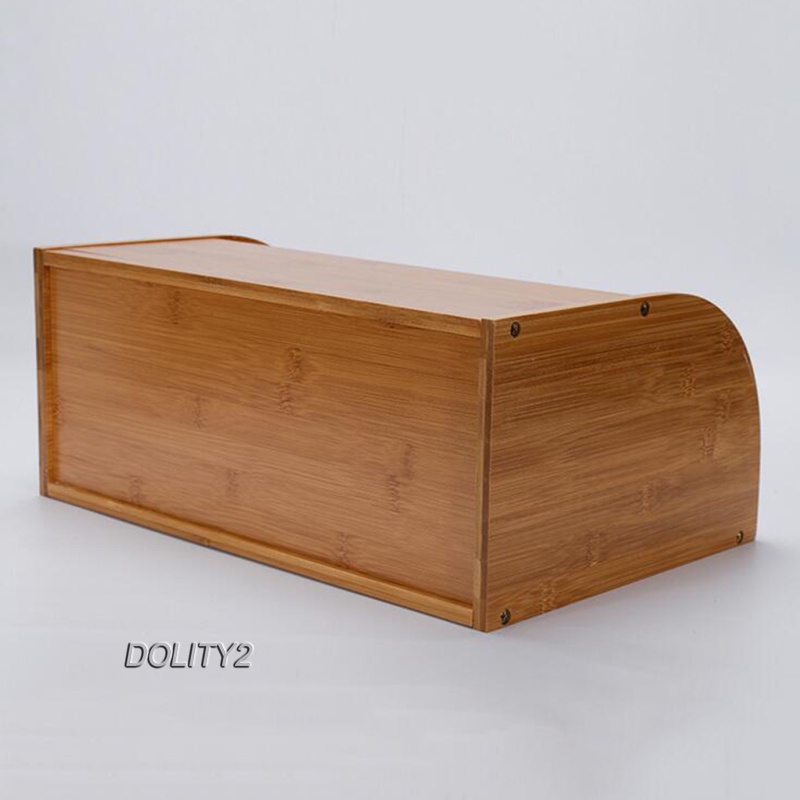 Hộp đựng bánh mì bằng gỗ dạng nắp cuộn tiện dụng