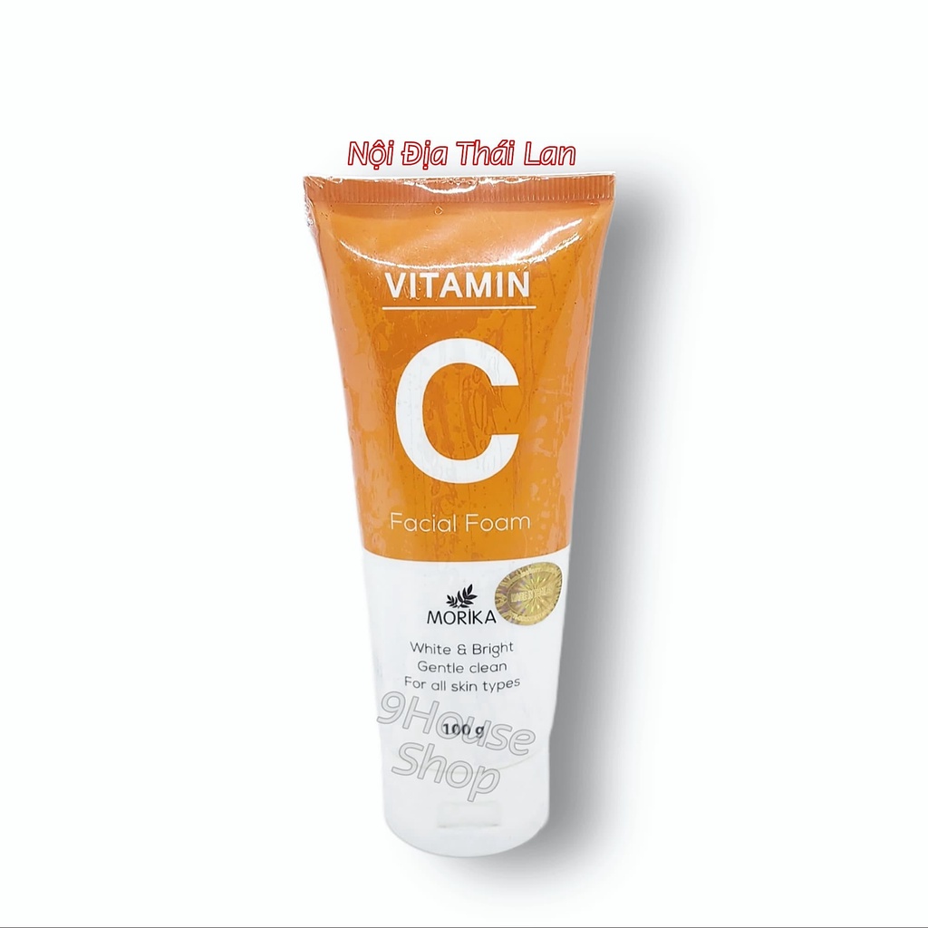 01 Sữa Rửa Mặt Trắng Da Vitamin C Morika Facial Foam Thái Lan 100gram
