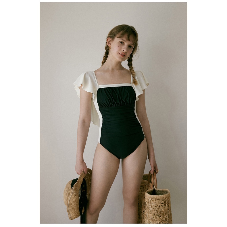 Bikini đồ bơi nữ đi biển 1 mảnh liền thân che bắp tay