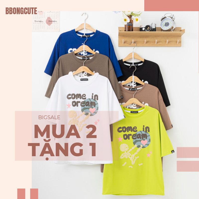 Áo nữ BIGSIZE dễ thương, Áo thun UNISEX in nổi bé xương độc đáo