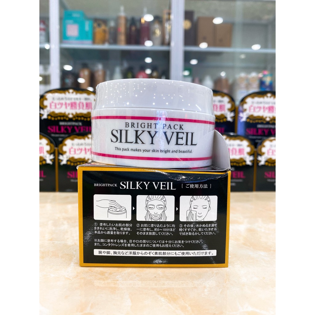 Kem Dưỡng Trắng Da Mặt Và Toàn Thân Silky Veil Bright Pack 100g Nhật Bản