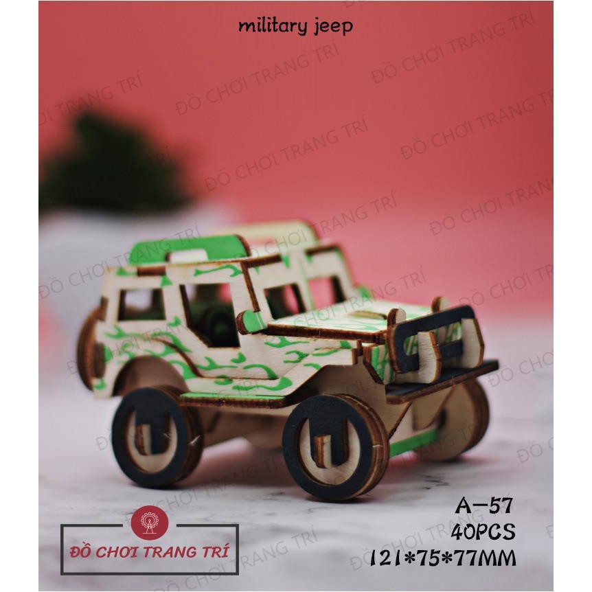 Đồ chơi lắp ráp gỗ 3D - Mô hình XE - Trang trí tiểu cảnh