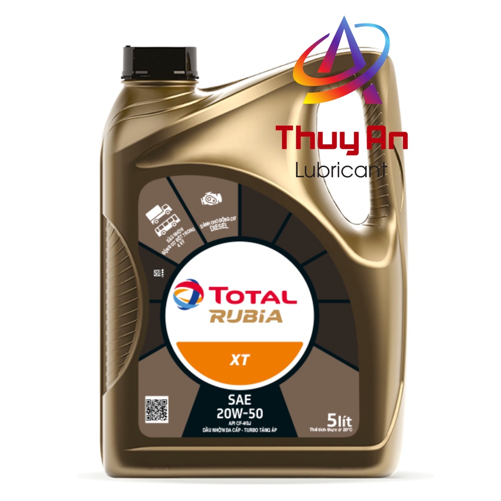 Dầu Nhớt Ôtô Total Rubia XT 20W-50 5L - Xe Luôn Êm Ái, Vững Lái Đường Xa