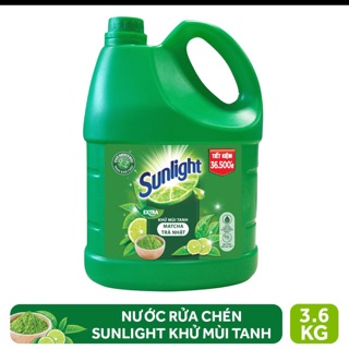 Nước Rữa Chén Sunlight Trà Xanh 3kg6