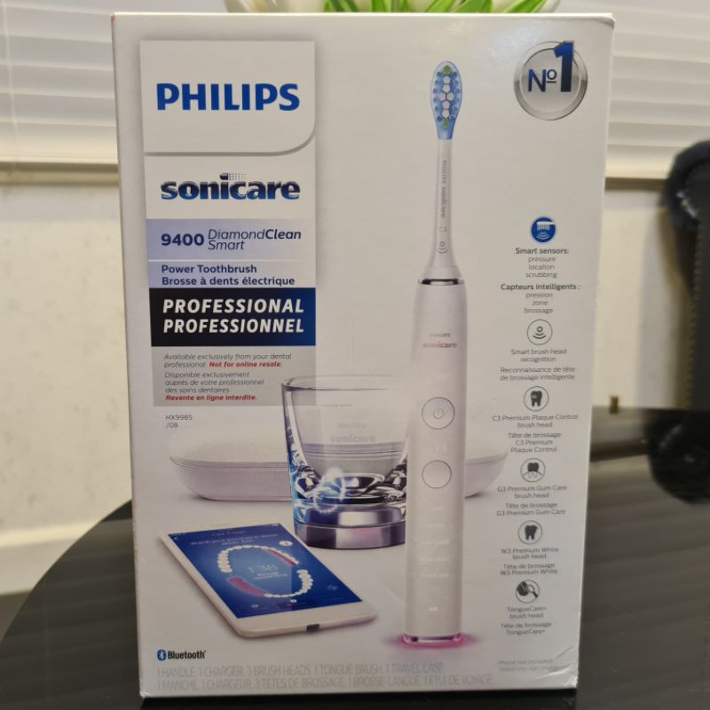 Bàn chải điện philips sonicare 9400 - hàng chính hãng - kèm 4 đầu chải