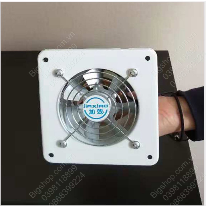 Quạt thông gió gắn tường mini 4inch D100mm, gắn tường hoặc gắn ống D100mm, có tai bắt vít vào tường tiện dụng