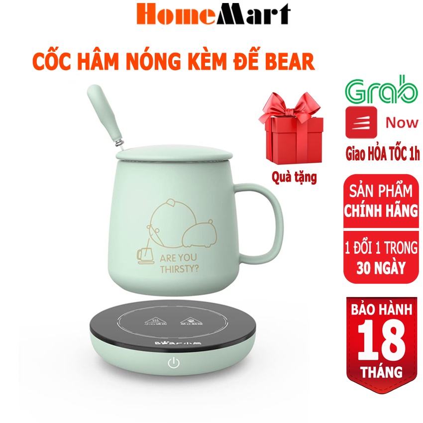 Cốc Hâm Nóng Kèm Đế Bear DRBD-A16B1 (Hàng chính hãng 1 đổi 1 trong 30 ngày, bảo hành 18 tháng) - HomeMart