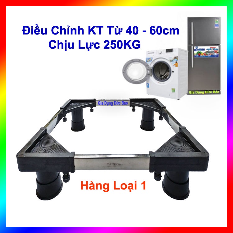 Kệ Máy Giặt - Chân Kê Tủ Lạnh Máy Giặt Đa Năng Chống Rung, Điều Chỉnh Được Kích Thước Cho Máy Giặt Cửa Ngang, Cửa Trên