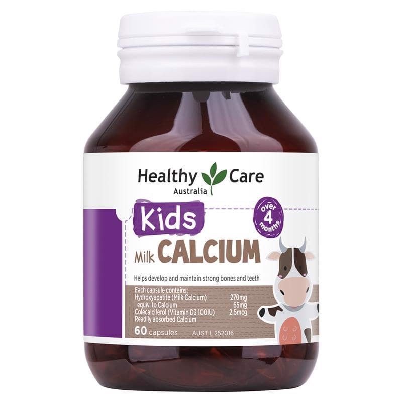 Viên uống canxi sữa cho bé DHA Kid Milk Calcium Healthy Care 60 viên hàng chính hãng Joli Cosmetic