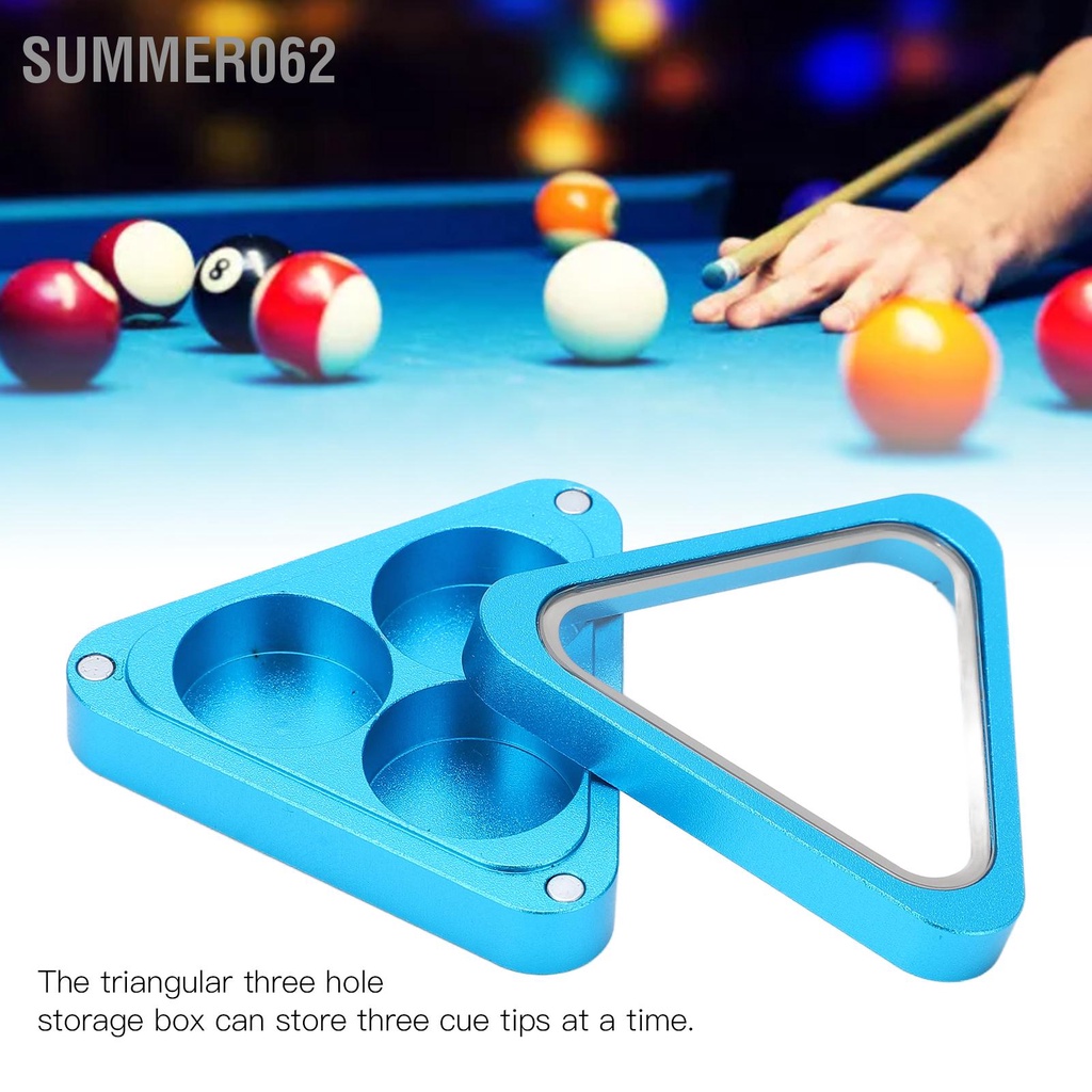 Hộp bảo quản đầu da hình tam giác Hộp bảo quản đầu da ba lỗ phụ kiện bida【summer062】