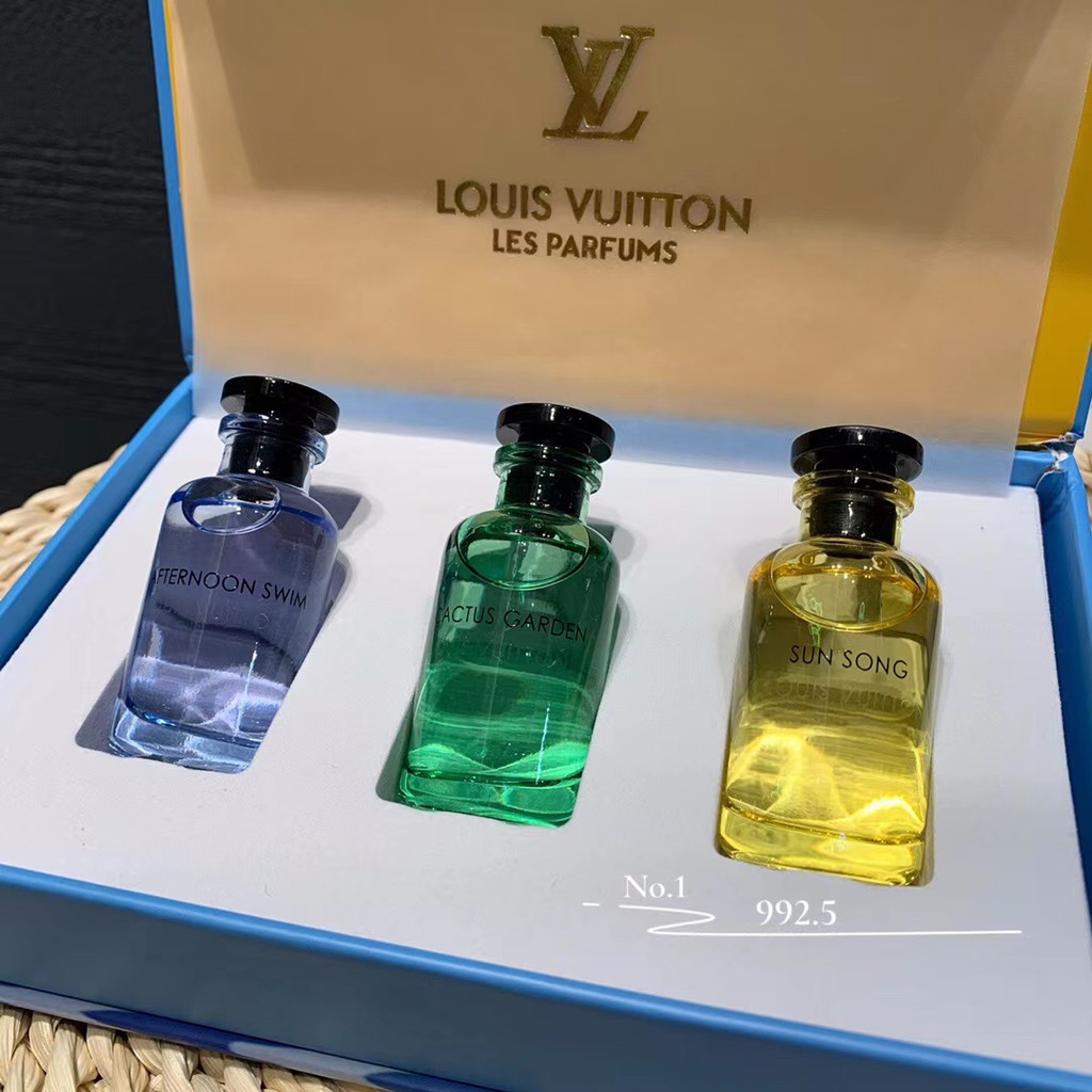 LV Lọ Nước Hoa Kích Thước 3x10ml Hiệu Louis Vuitton Chất Lượng Cao