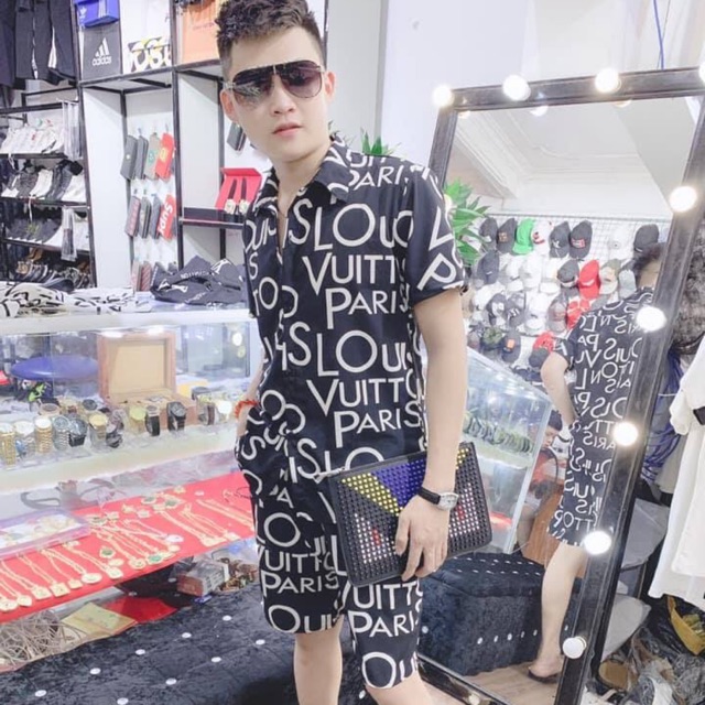 Bộ nam chất lụa L.V Sang chảnh
