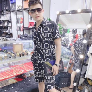 Bộ nam chất lụa L.V Sang chảnh