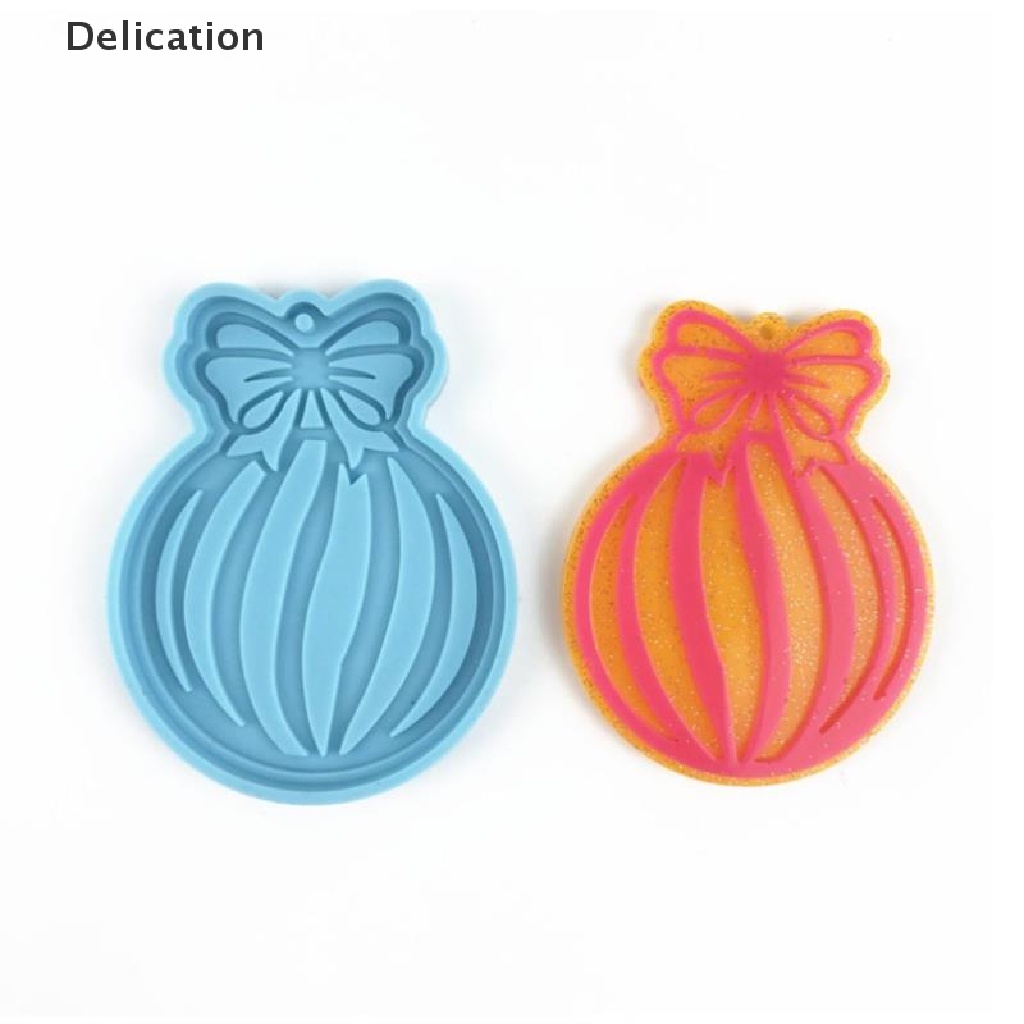 [Delication] Khuôn Silicone Làm Móc Khóa Bằng Nhựa Resin Epoxy Hình Quả Bóng Giáng Sinh