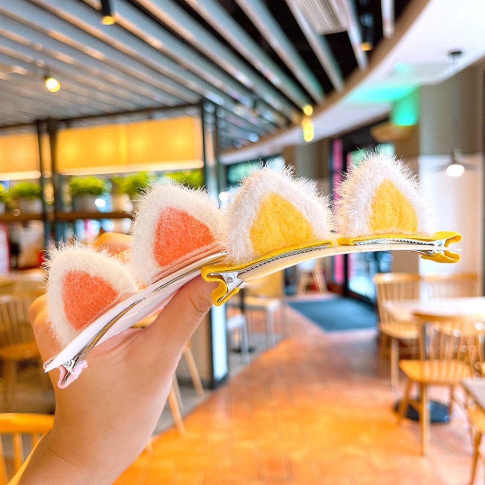 Set 2 Kẹp Tóc Tai Thỏ 3D Dễ Thương Cho Bé Gái