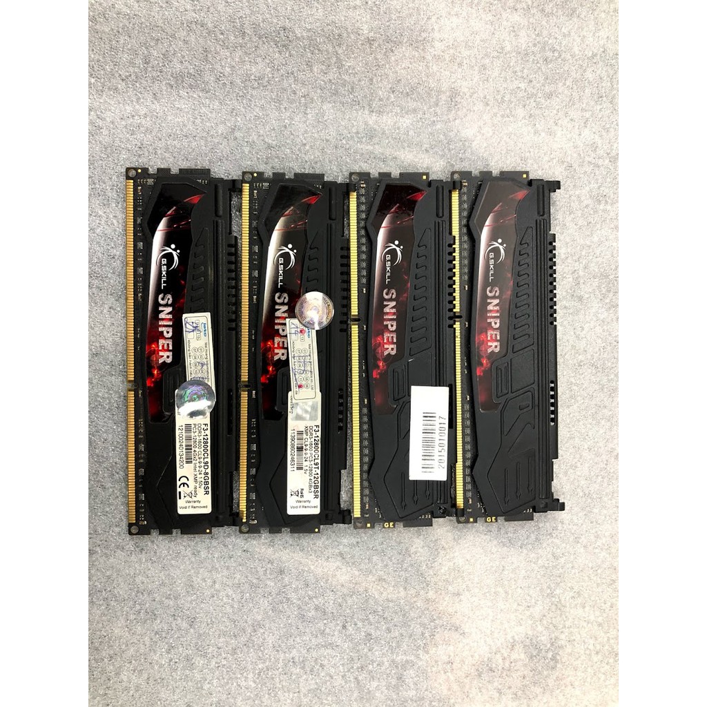 Ram PC 4Gb DDr3 bus 1600 Gskill Snipter tản nhiệt thép màu đen