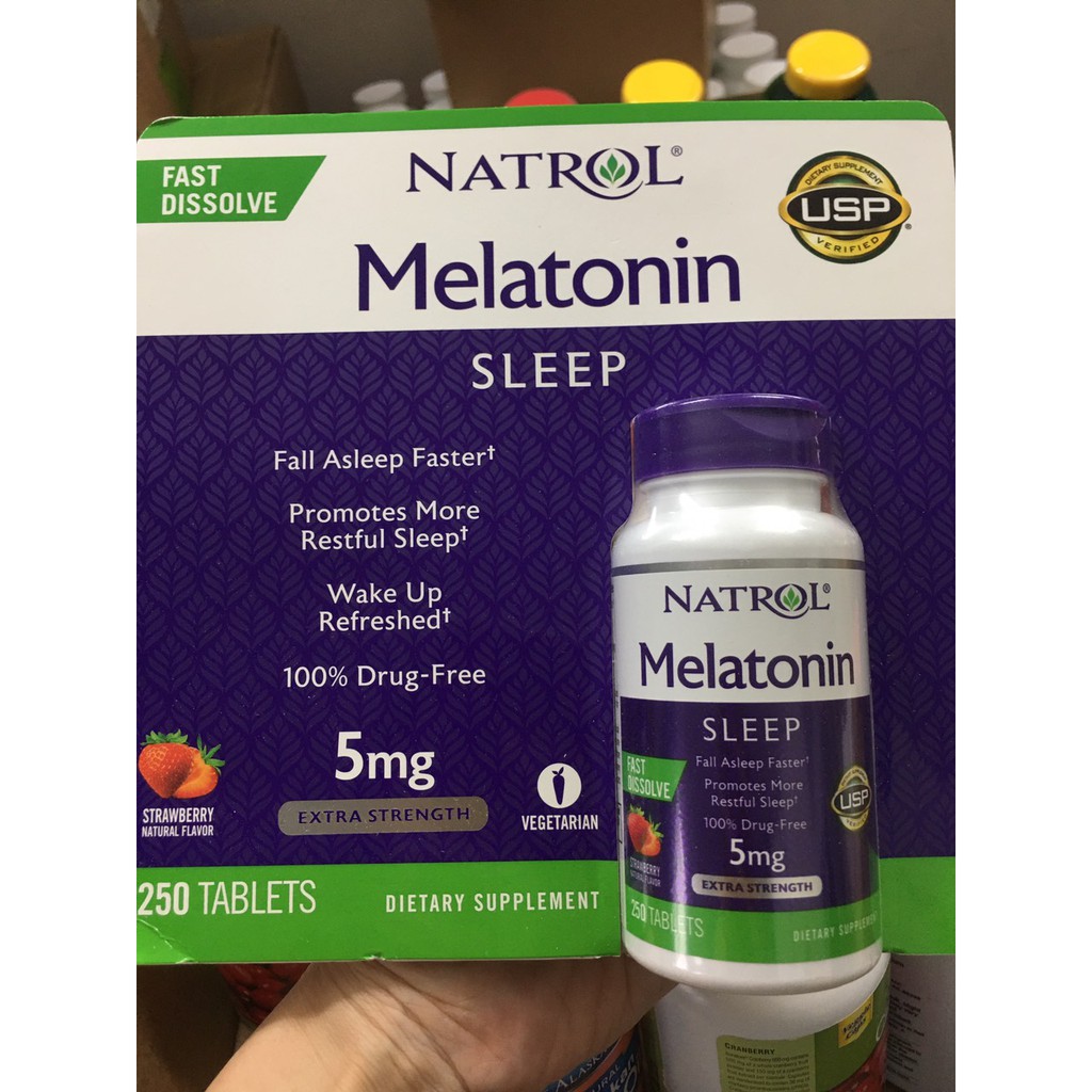 Melatonin Sleep Mỹ - Natrol hộp 250 viên ngậm