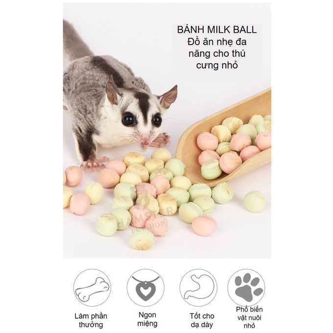 Bánh sữa Milk Ball cho Hamster, thỏ , bọ , sóc, thú cưng