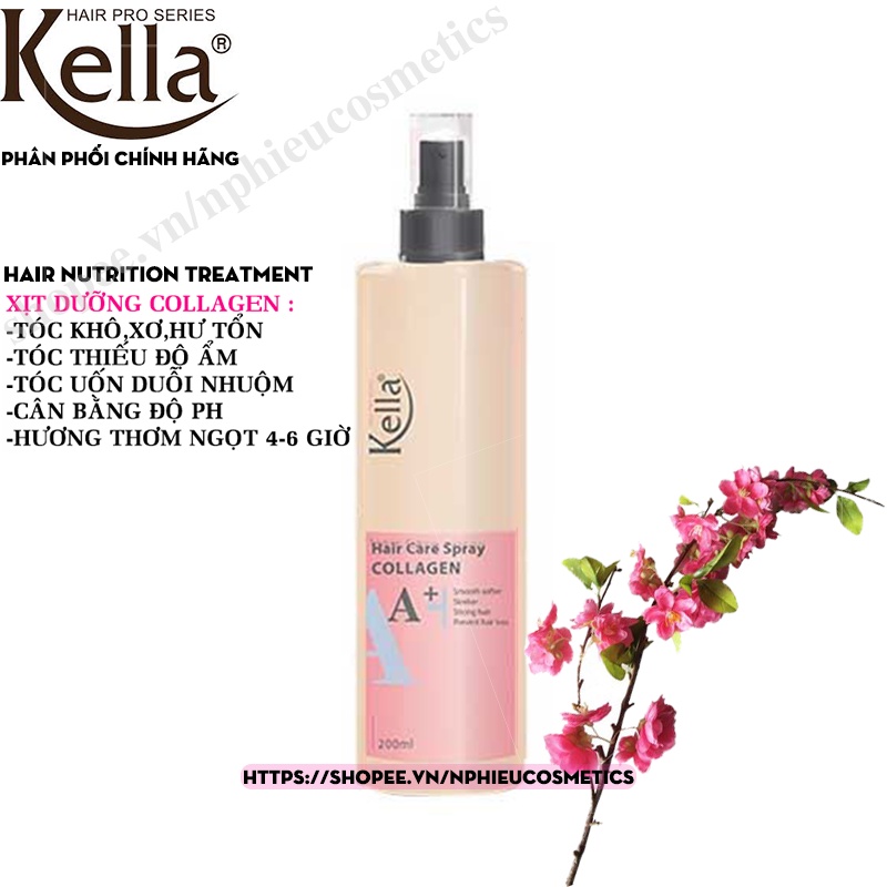Xịt dưỡng tóc Kella Collagen A+