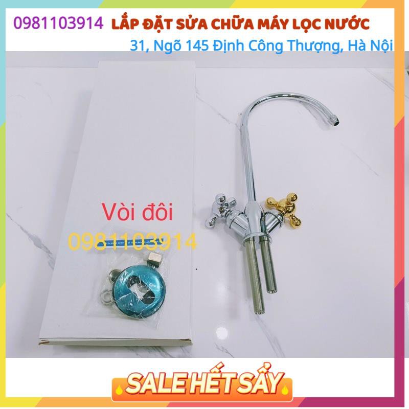 Vòi Gạt Đôi 2 Chân 👉 Vòi Lấy Nước 👉 Vòi Máy Lọc Nước RO, Nano