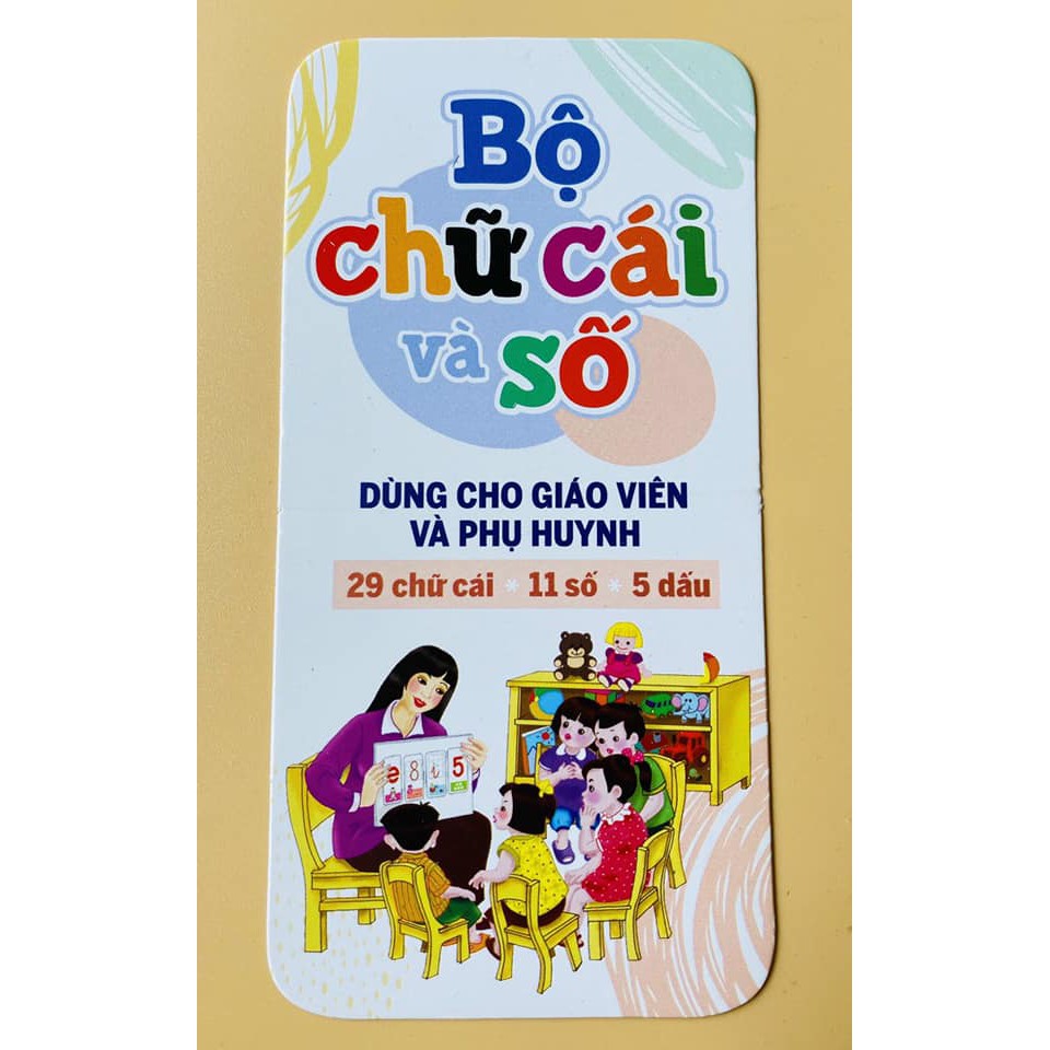 Flashcard 42 Thẻ Học Chữ Cái Và Số Đếm Cho Bé (Mẫu mới)