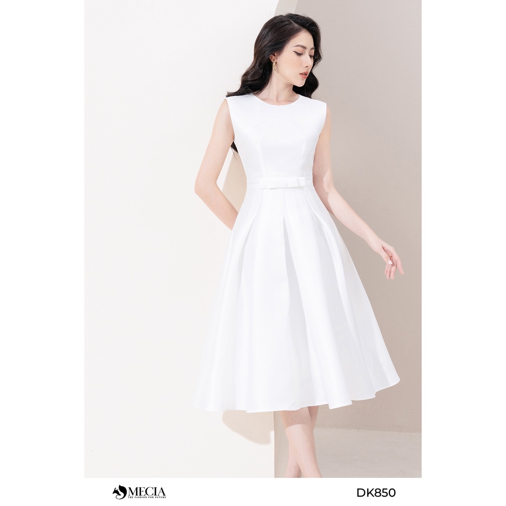 Đầm xòe cao cấp MECIA nơ eo sang trọng DK850