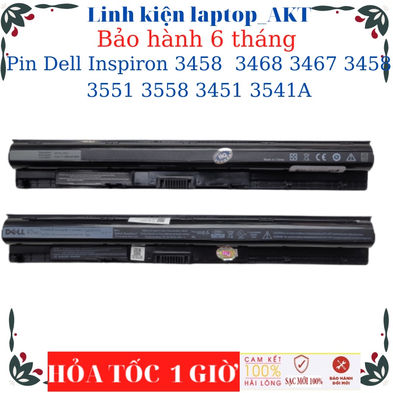 Pin Laptop Dell Inspiron 3458 3468 3467 3458 3551 3558 3451 3541A 5468 - Dell M5Y1K 40Wh