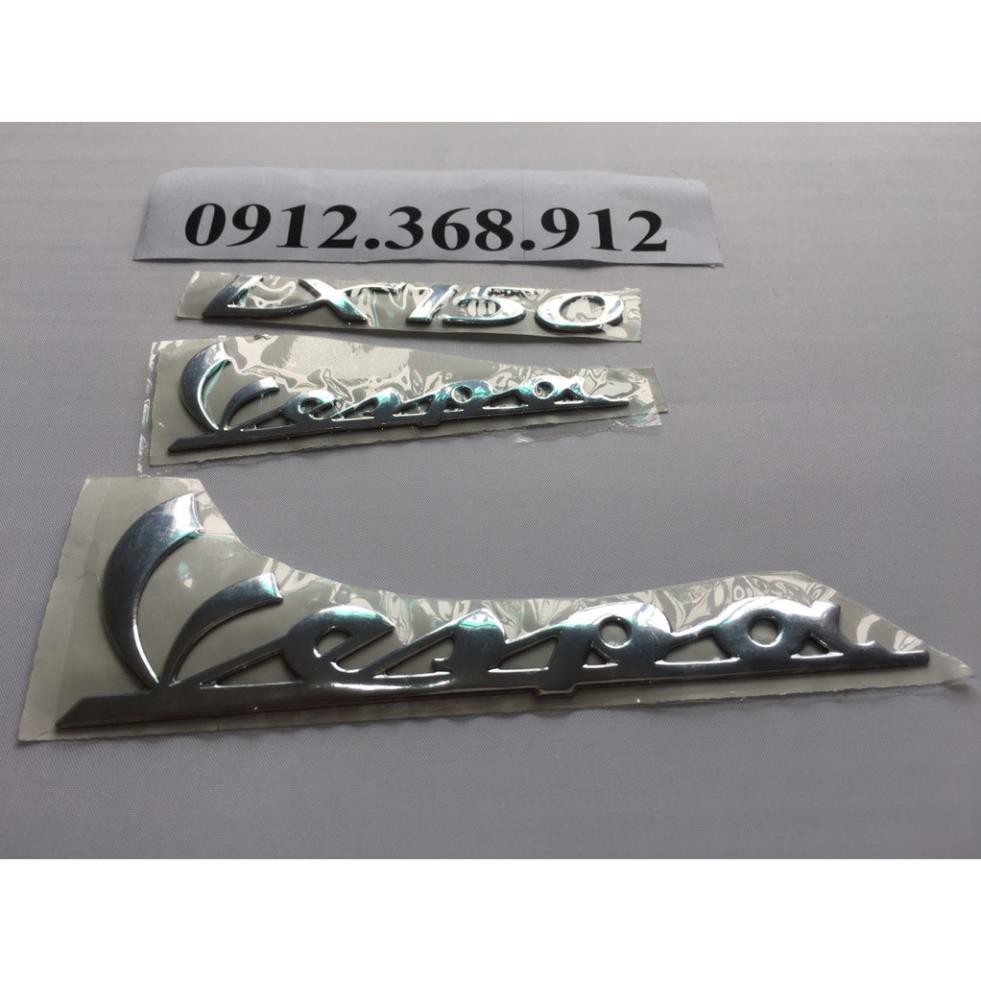 Bộ tem chữ vespa lx150, decal vespa lx150 giá trọn 1 bộ