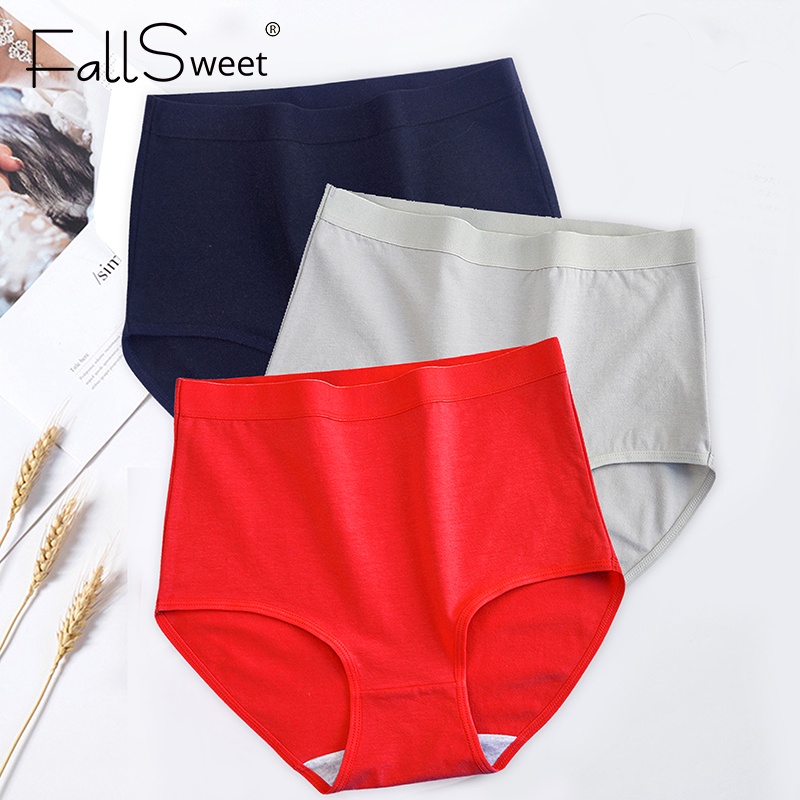 FallSweet Bộ 3 Quần Lót Cotton Màu Sắc Thời Trang Cho Nữ