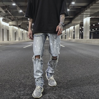 Quần Jean Dài Dáng Ôm Thời Trang Cá Tính Cho Nam