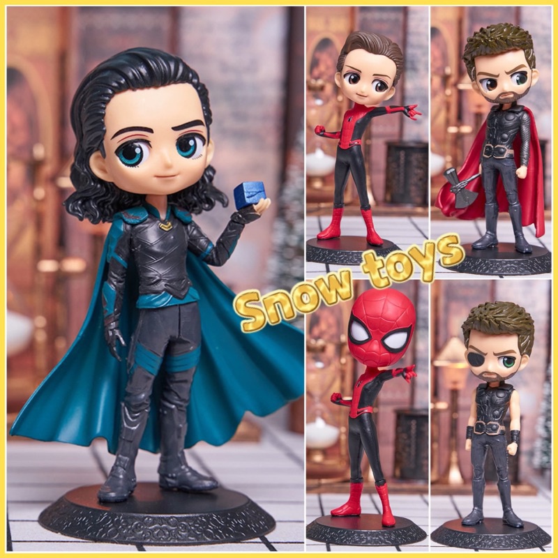Mô hình Marvel Avengers DC - Q Posket - Joker Harley Quinn Captain Iron Spider man Thor Loki Cat Wonder Women - Cao 15cm