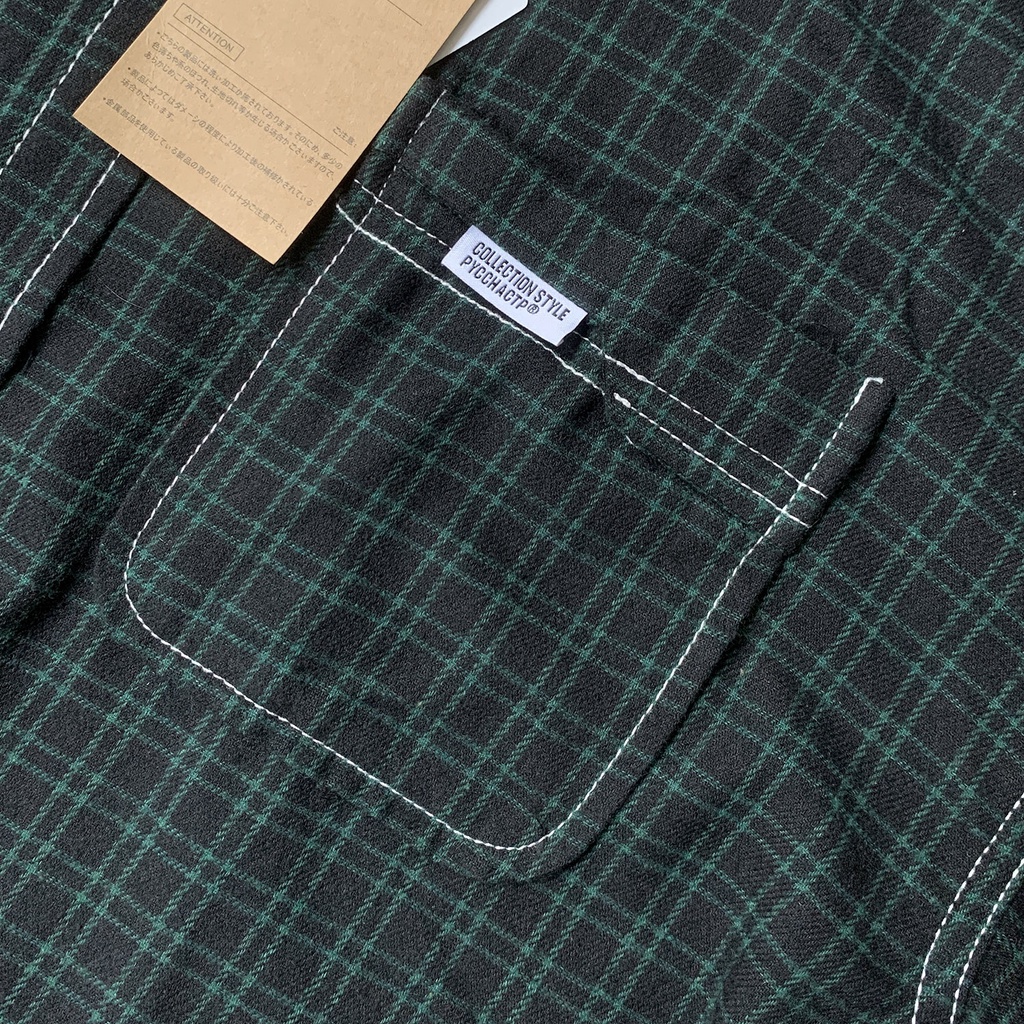 Áo Sơ Mi Retro Kẻ Nhỏ Chỉ Nổi