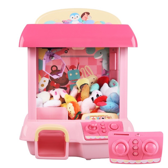 Máy gắp thú pin size to có gấu bông kèm - tặng kèm pin