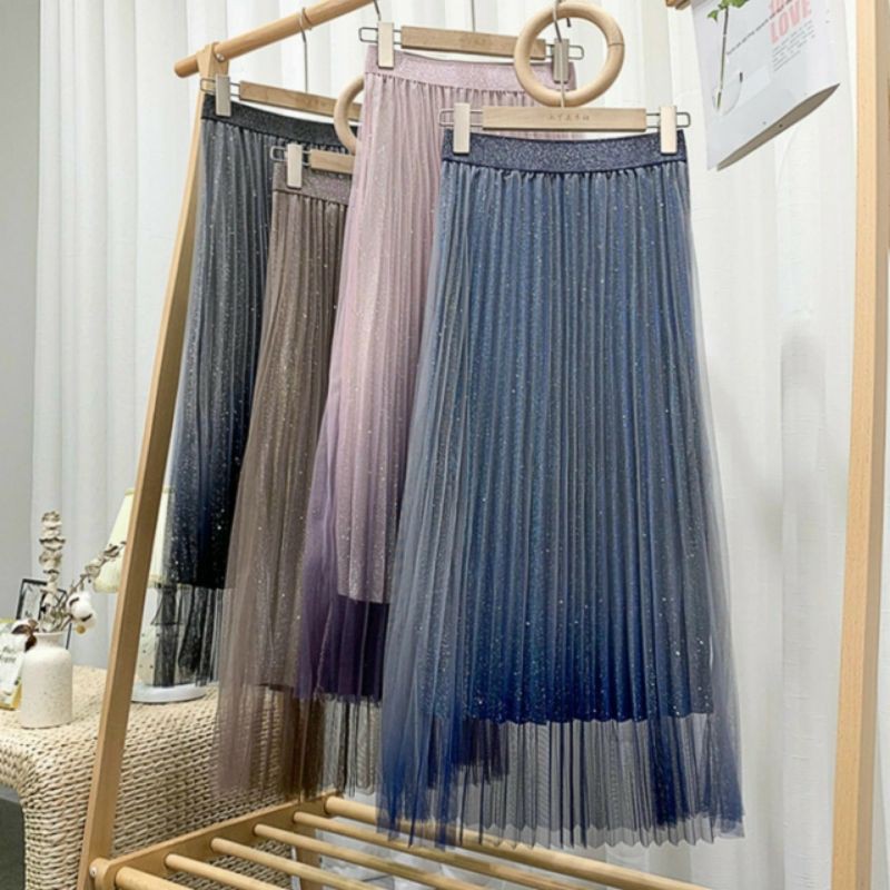 [ Mã FADIRECT20 giảm 20K đơn 150K] Chân váy giập ly kim sa đổi màu | BigBuy360 - bigbuy360.vn