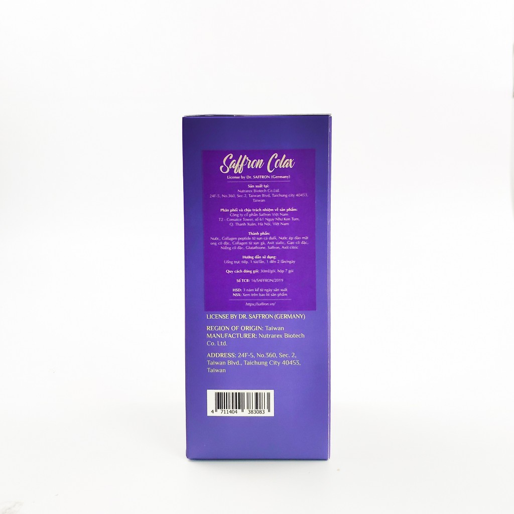 Collagen cô đặc Saffron Colax dạng nước hộp 7 túi x 30ml/túi nhập khẩu chính hãng | Thế Giới Skin Care