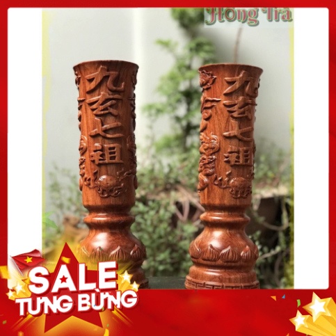 Ống cắm nhang Ống đựng nhang bằng gỗ