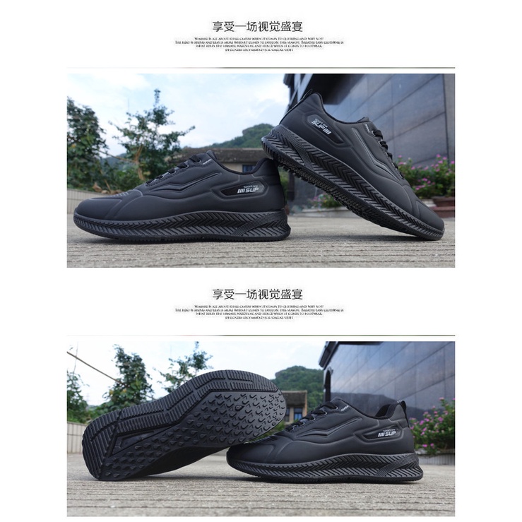 Giày thể thao nam bằng da chống nước thời trang xuân thu 2021