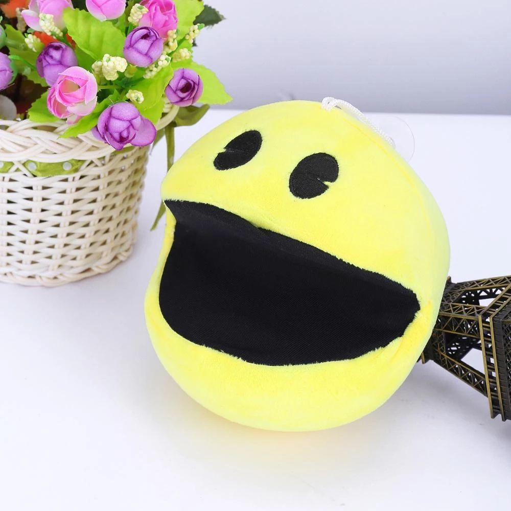 Đồ chơi nhồi bông mềm hình Pacman mặt cười 14cm cho bé