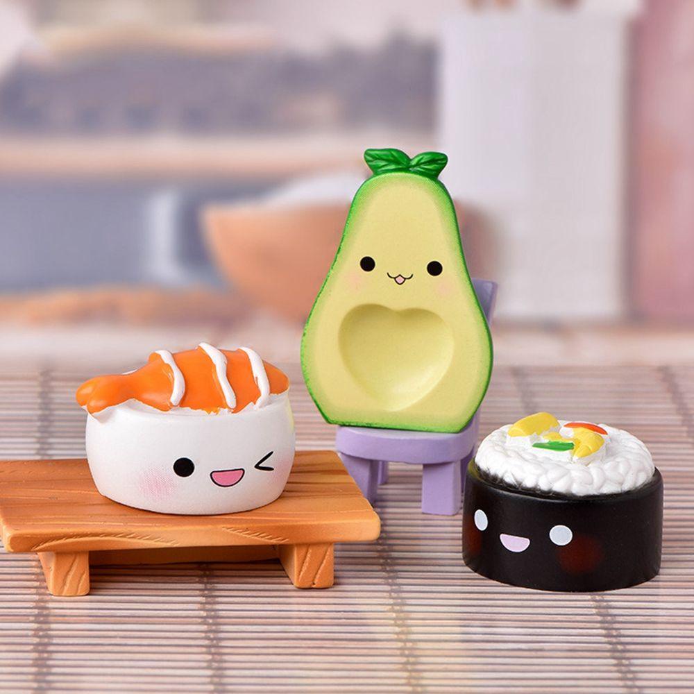 1 Mô Hình Quả Bơ / Đào Hoạt Hình Trang Trí Bánh Kem