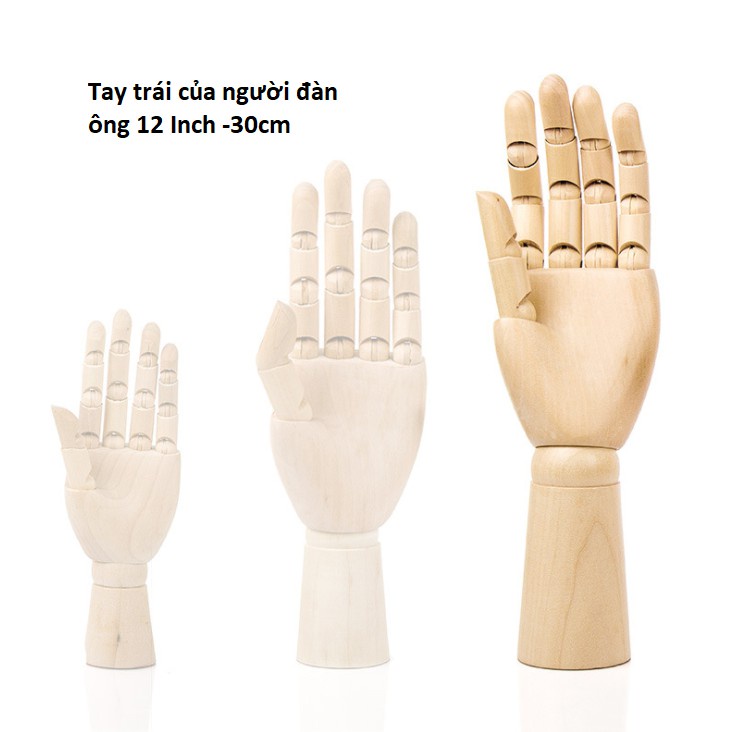 Bàn tay gỗ mô hình mỹ thuật, thiết kế, hội họa - Artists Wooden Hand