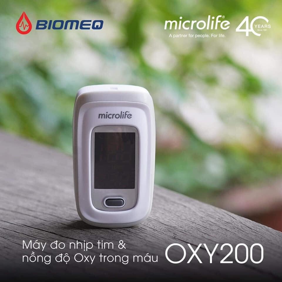 [Giao hỏa tốc] Máy đo nồng độ OXY trong máu và nhịp tim Microlife SPO2 OXY200 - Chính Hãng Thụy Sĩ