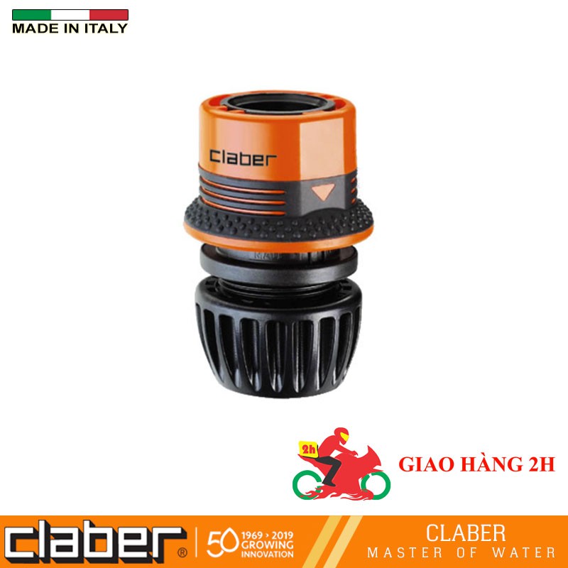 Khớp Nối Nhanh Đa Năng [Made In Italy] Claber 8542, nhựa ABS, nối 2 cỡ ống 12-14mm với vòi tưới cây