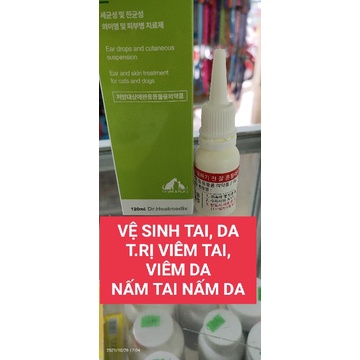 (NHẬP KHẨU TỪ HÀN QUỐC) Dung dịch vệ sinh tai, da chó mèo Dr. HEALMEDIX OTIX-QURE