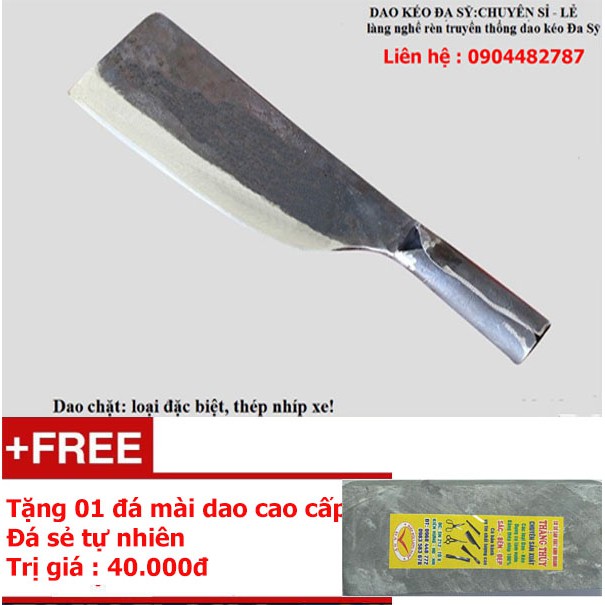 Dao phay chặt xương - gà - vịt,Làng nghề rèn ( làm từ nhíp xe ô tô 100% )