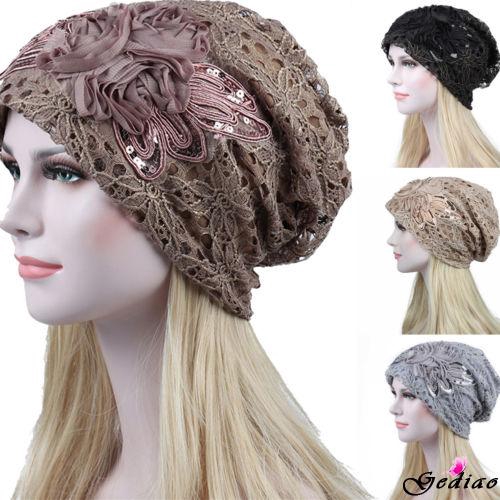 Nón trùm đầu phối ren phong cách Hồi giáo cho nữ