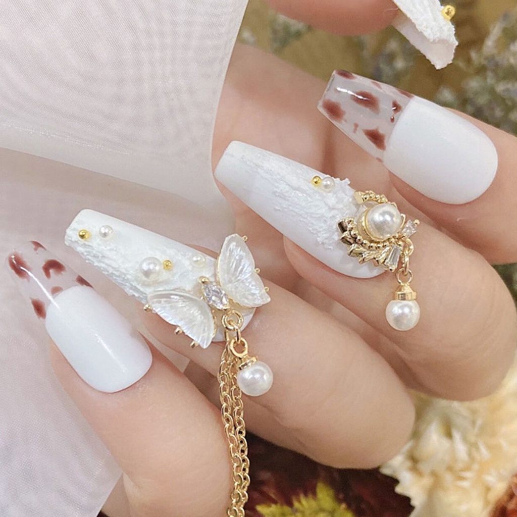 Phụ Kiện Đá Zirconia Hình Bướm Sáng Tạo Trang Trí Móng Tay