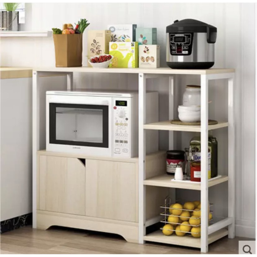 Kệ Để Lò Vi Sóng 4 Tầng Tiện Ích, kệ bếp đa năng tiện lợi có ngăn kéo