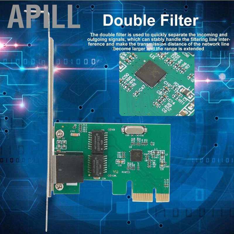 Card Mạng Lan Apll Rtl8111E 1000mbps Pci-E X1 Gigabit Ethernet