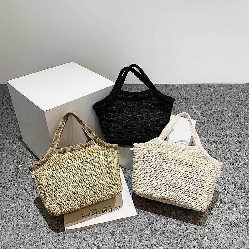 Túi đeo vai YADOU bằng cói đan tay phong cách Hàn Quốc mới dành cho nữ