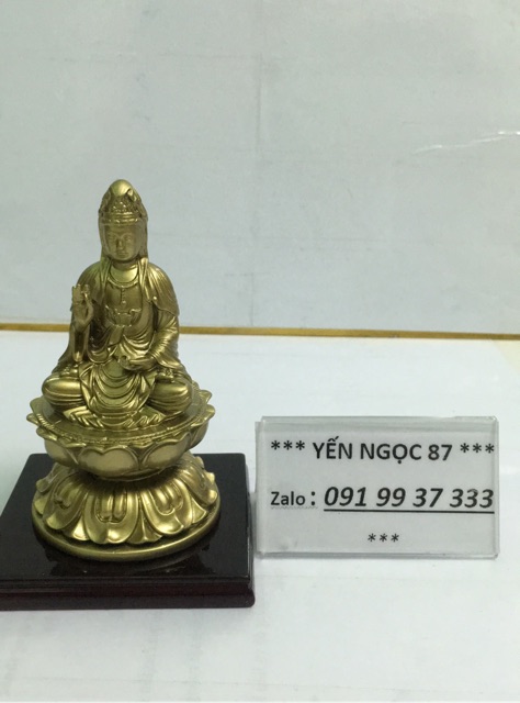 Tượng Phật bà quan âm đế gỗ cao 11 cm